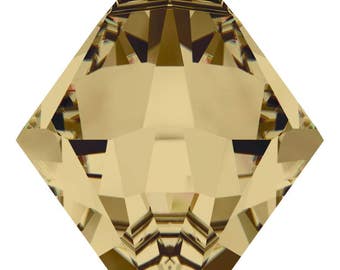 Swarovski Crystal - 6328 Bicone Top Drilled - Light Col Topaz AB - 6mm, 8mm