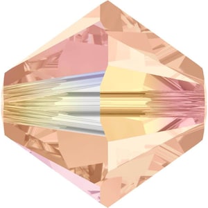 Swarovski Crystal Bicone Beads 5328 - 4mm 6mm 8mm - Light Peach AB 2X