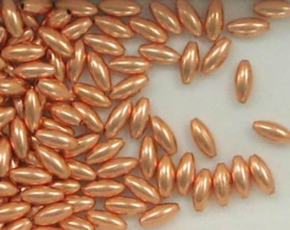 Kupfer Versilbert - Plain Oval Perlen (3 X 5) (250 Stück Pro