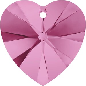 Swarovski Crystal Heart Pendant Beads 6202/6228 - 10.3x10.0 - Rose