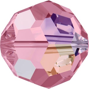 Swarovski Crystal Round Beads 5000 - 3mm 4mm 5mm 6mm 8mm - Light Rose AB