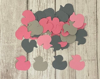 100 Pink Baby Ducky Confetti, Die Cut Ducky, Baby Shower Decor, Pink Baby Shower, Table Confetti, Shower Supply, Girl Shower, Duck Theme