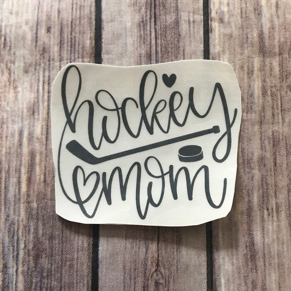 Hockey Mom - Vinyl Decal, Sport Decal, Car Decal, Do It Yourself, Sticker, Glass Decal, Water Bottle Decal, Tumbler Decal, DIY, Mom Decal