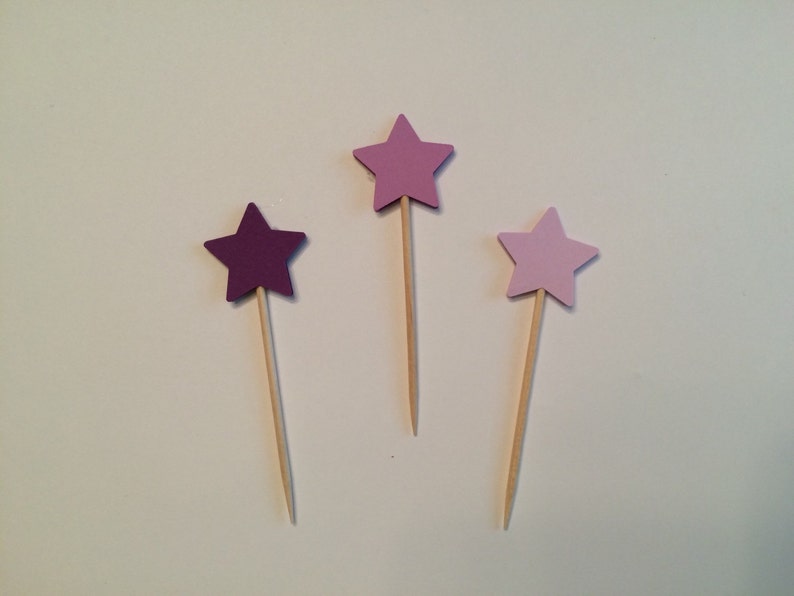 retirement baby shower 24 purple star toothpicks appetizer picks wedding cupcake toppers birthday party food picks graduation