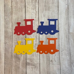 25 Assorted Train Tags, Die Cut Train, Train Baby Shower, Train Theme, Train Décor, Train Party, Train Decoration, DIY