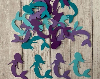 100 Assorted Mermaid Confetti, Die Cut, Mermaid Baby Shower, Under the Sea theme Party, Mermaid Décor, Mermaid Birthday Party, Under the Sea