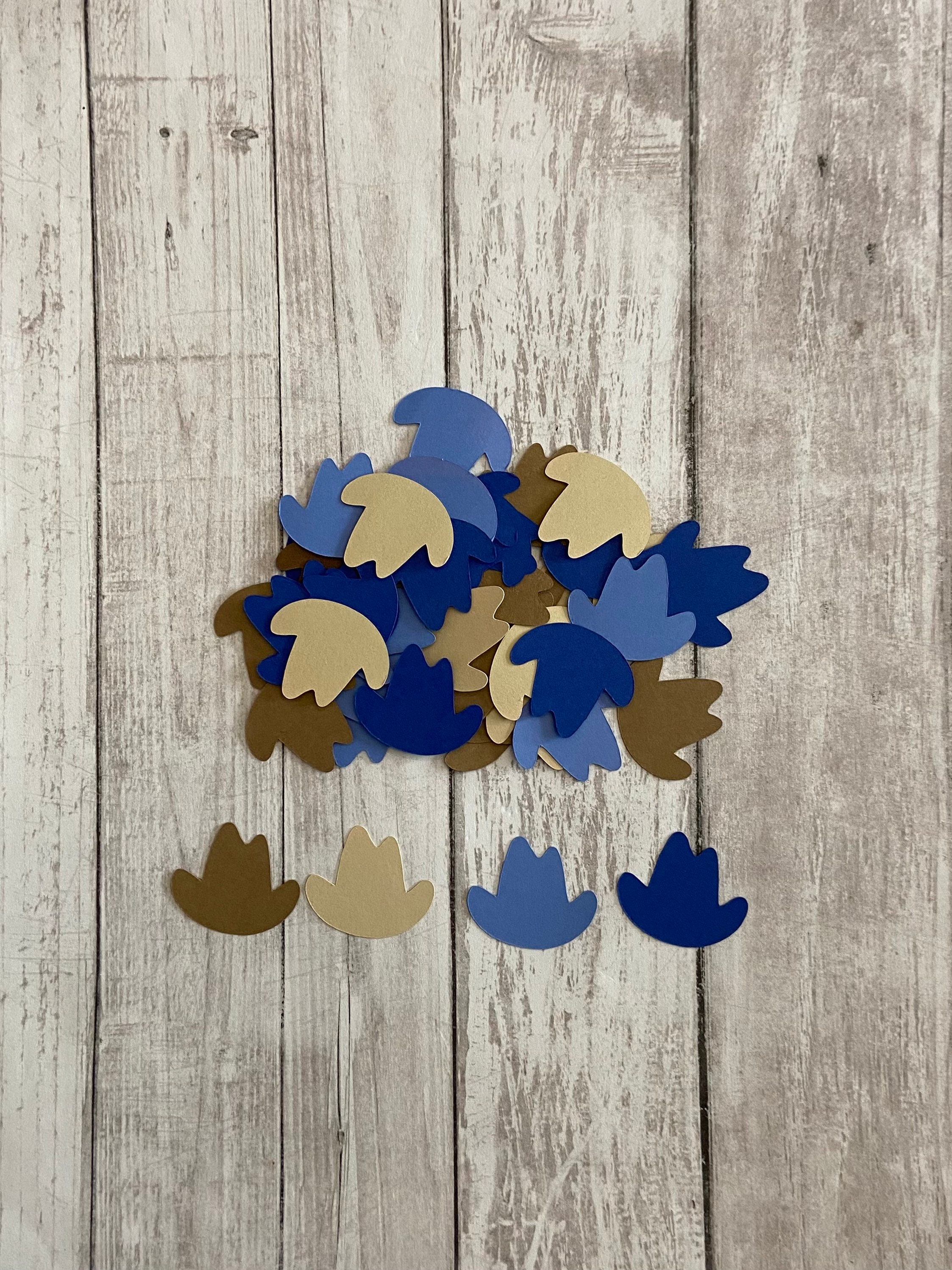 100 Assorted Cowboy hat Confetti Die Cut Baby Shower Cowboy theme Party Cowboy Dcor Baby boy Cowboy Birthday Party Western