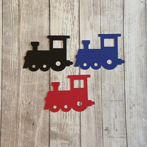 25 Assorted Train Tags, Die Cut Train, Train Baby Shower, Train Theme, Train Décor, Train Party, Train Decoration, DIY