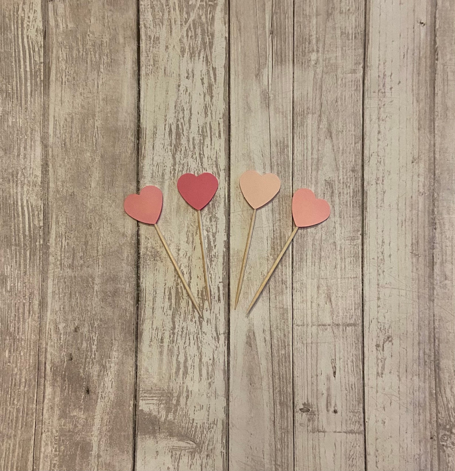 24 Pink Heart Toothpicks Baby Shower Birthday Party Wedding Etsy