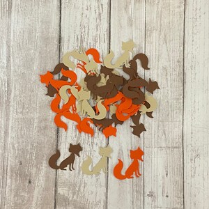 100 Assorted Fox Confetti, Die Cut Fox, Baby Shower Confetti, Woodland theme, Woodland Décor, Woodland Party, Woodland birthday, Fox party