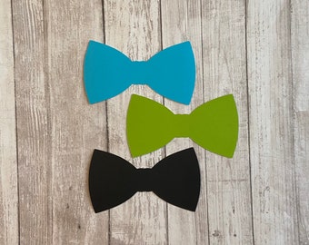 25 Bow Tags, Die Cut Bow, Lil Man Baby Shower, Little Man Birthday Party, Mister Birthday, Mister, DIY, Little Man Party, Little Mister