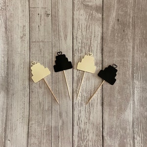 24 wedding theme toothpicks, wedding shower, wedding toothpicks, dessert toppers, appetizer picks, food picks, cupcake toppers