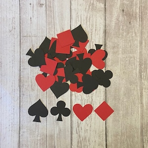 100 Assorted Playing card Confetti, Die Cut, Las Vegas Theme Party, Poker Night, Birthday Party, party decoration, party decor