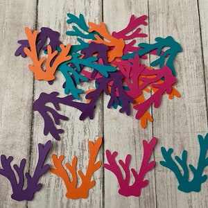 100 Assorted Coral Reef Confetti, Die Cut Reef, Baby Shower, Under the Sea Theme Party, Under the Sea Décor, Under the Sea Birthday Party