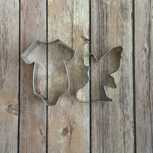 Bodysuit and angel cookie cutter - baking supply, fairy party, angel birthday, kids&#39; birthday, baby shower, cookie supply, baptism party