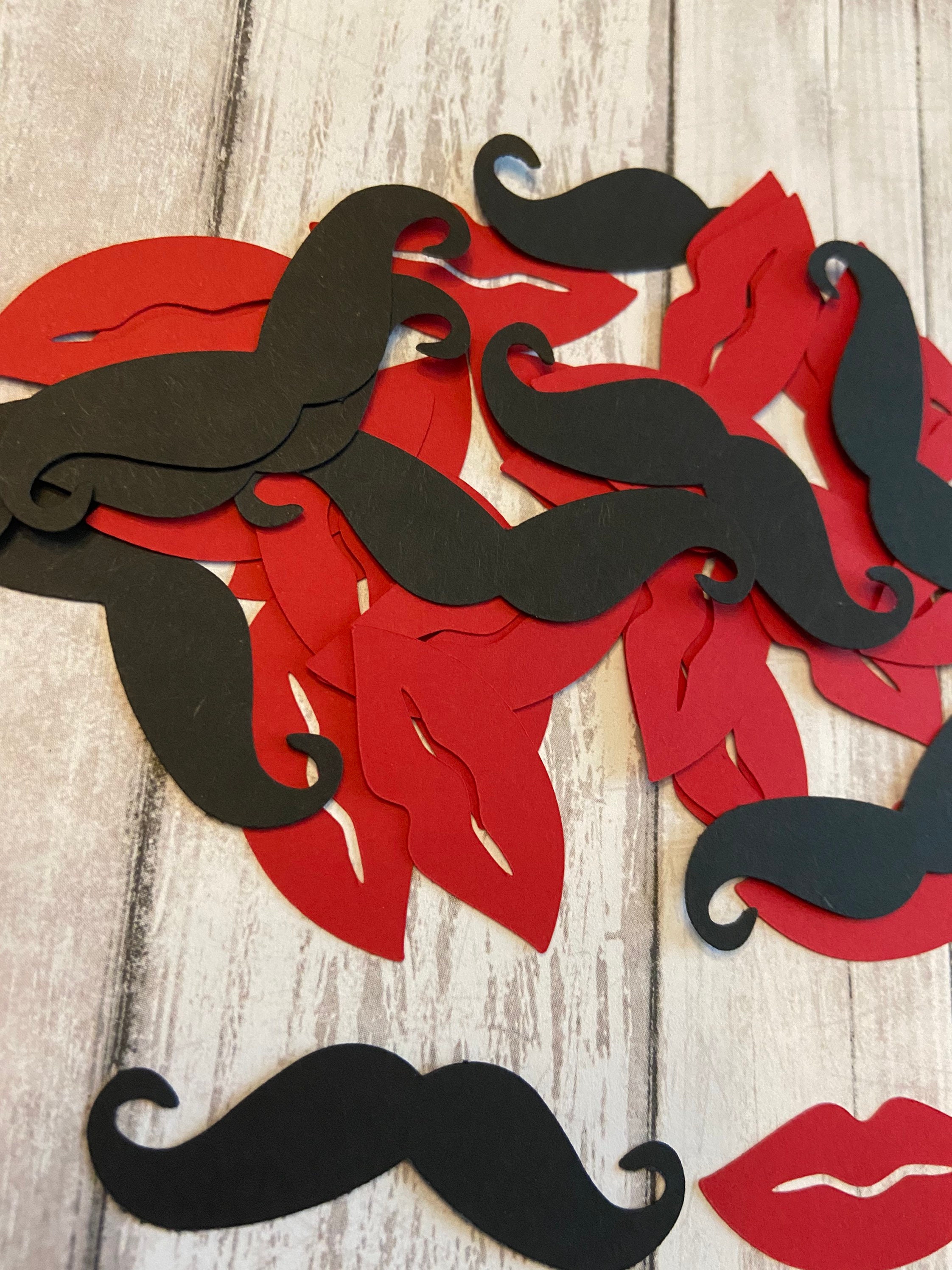 100 Gender reveal confetti mustache and lips gender reveal Etsy