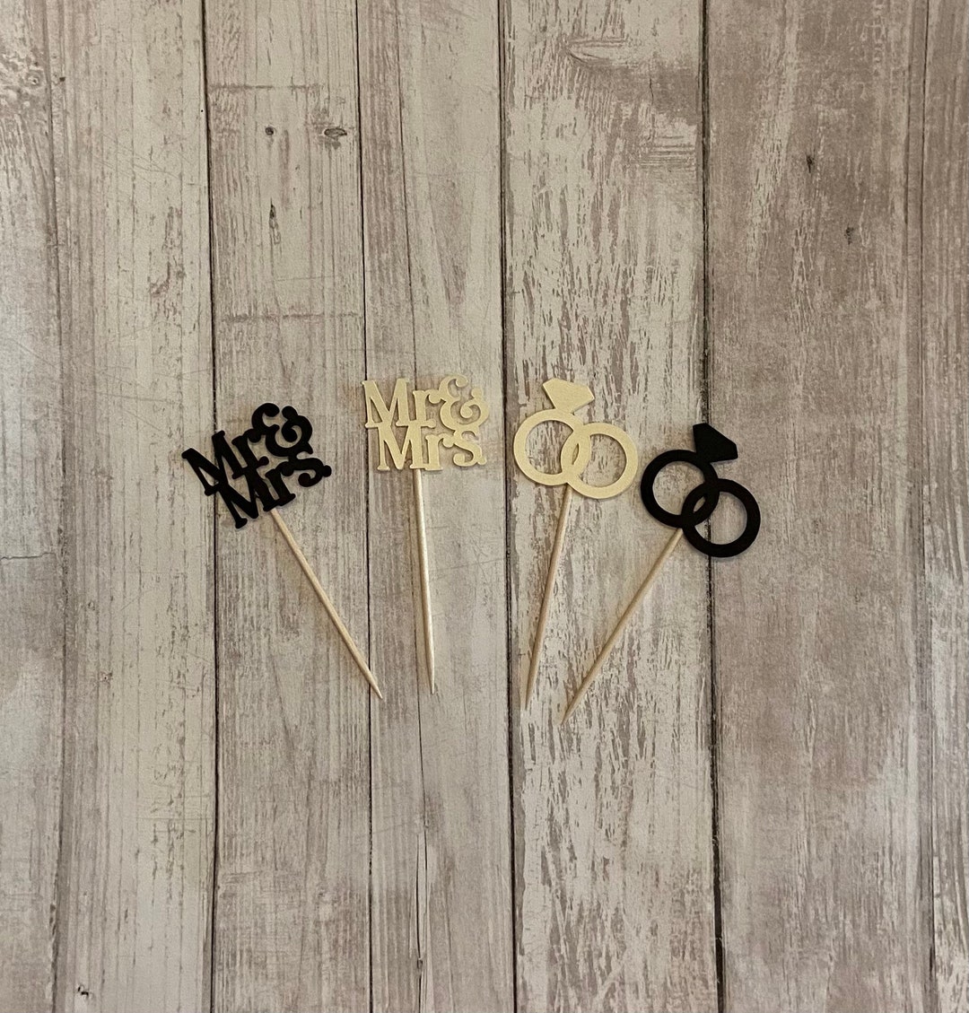 24 Wedding Theme Toothpicks, Wedding Shower, Wedding Toothpicks