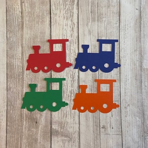 25 Assorted Train Tags, Die Cut Train, Train Baby Shower, Train Theme, Train Décor, Train Party, Train Decoration, DIY