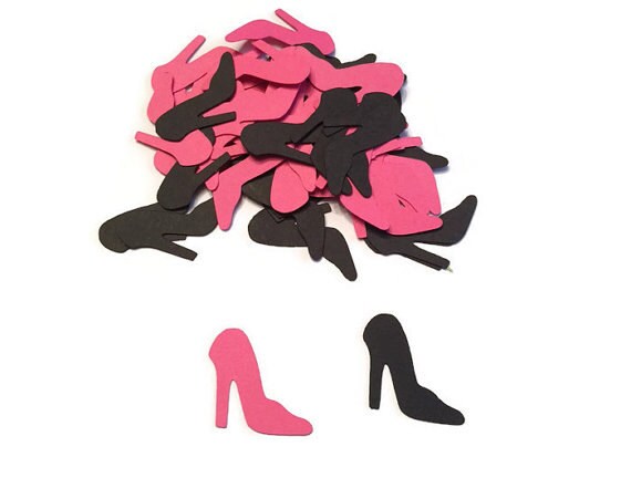 Bachelorette Party Cups, Plates, Napkins, Hot Pink and Black Party Decor,  High Heels Party Supplies 
