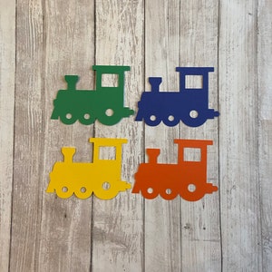 25 Assorted Train Tags, Die Cut Train, Train Baby Shower, Train Theme, Train Décor, Train Party, Train Decoration, DIY