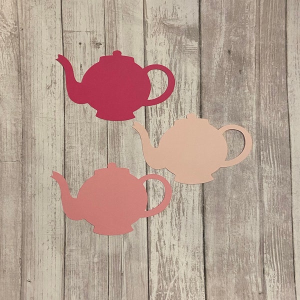 25 Tea Pot Tags, Die Cut Tea Pot, Princess Theme Baby Shower, Tea Party Theme Birthday Party, Tea Party, DIY, Tea Pot Decor