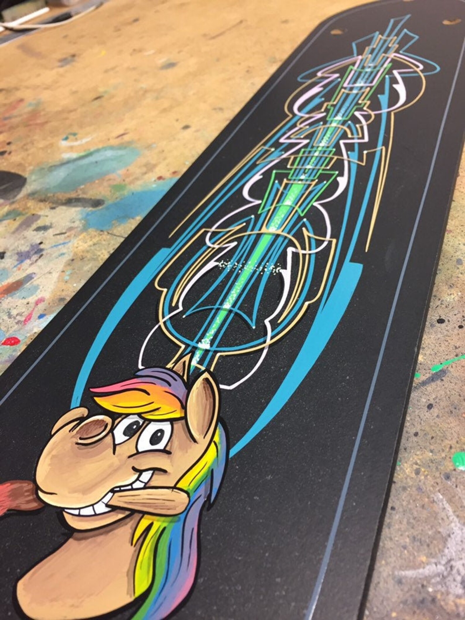 Hand Painted Garage Art Pinstriping Wall Art Custom Lowbrow Etsy