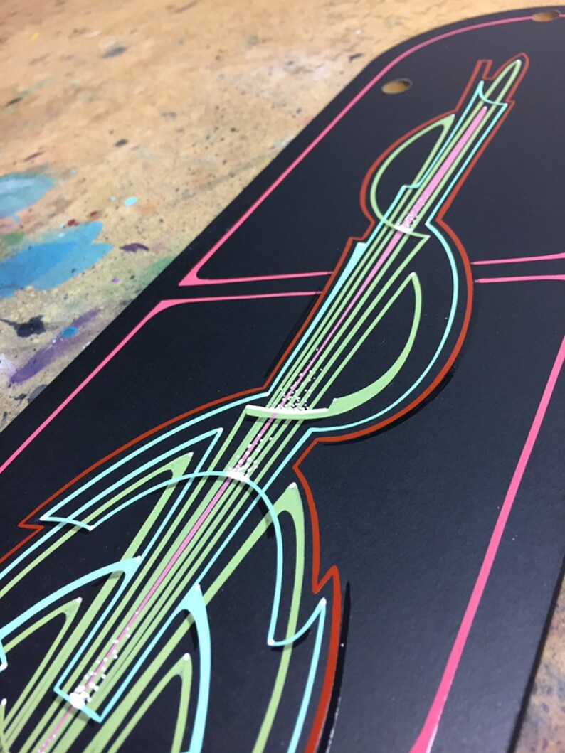 Hand Painted Garage Art. Pinstriping Wall Art. Custom Lowbrow Etsy