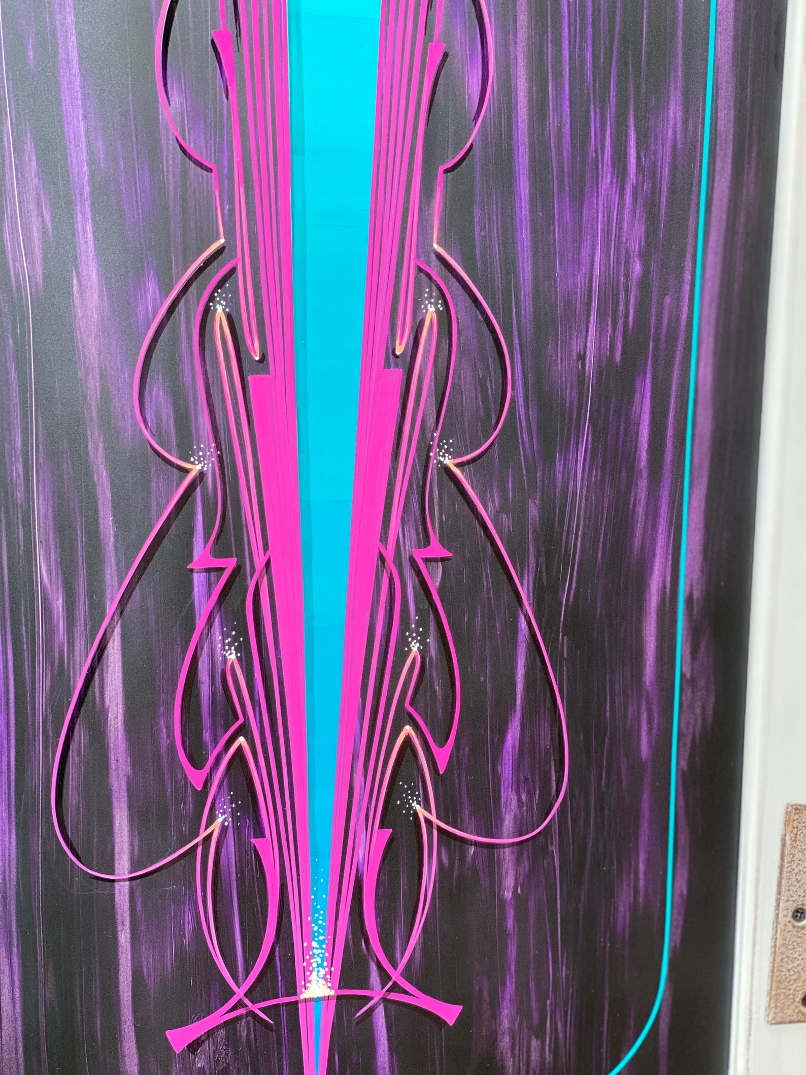 Hand Painted Pinstriping / Modern Wall Art / Over Mantle Art Etsy