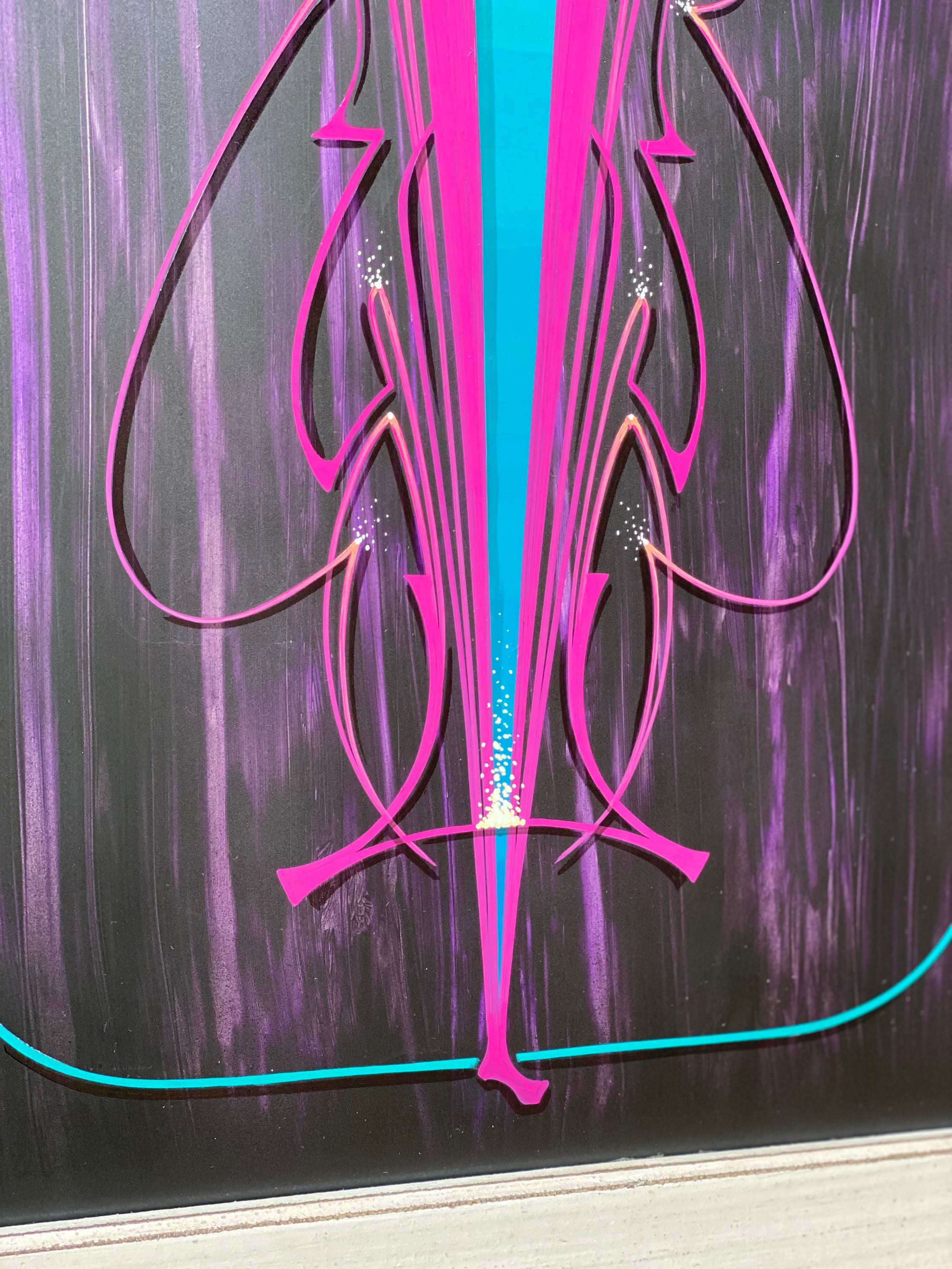 Hand Painted Pinstriping / Modern Wall Art / Over Mantle Art Etsy