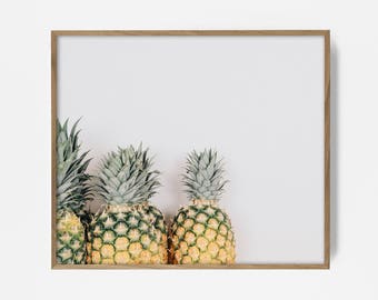 pineapple print, pineapple wall decor, multi pineapple print, printable pineapple art, tropical print, tropical decor, pineapple love, diy