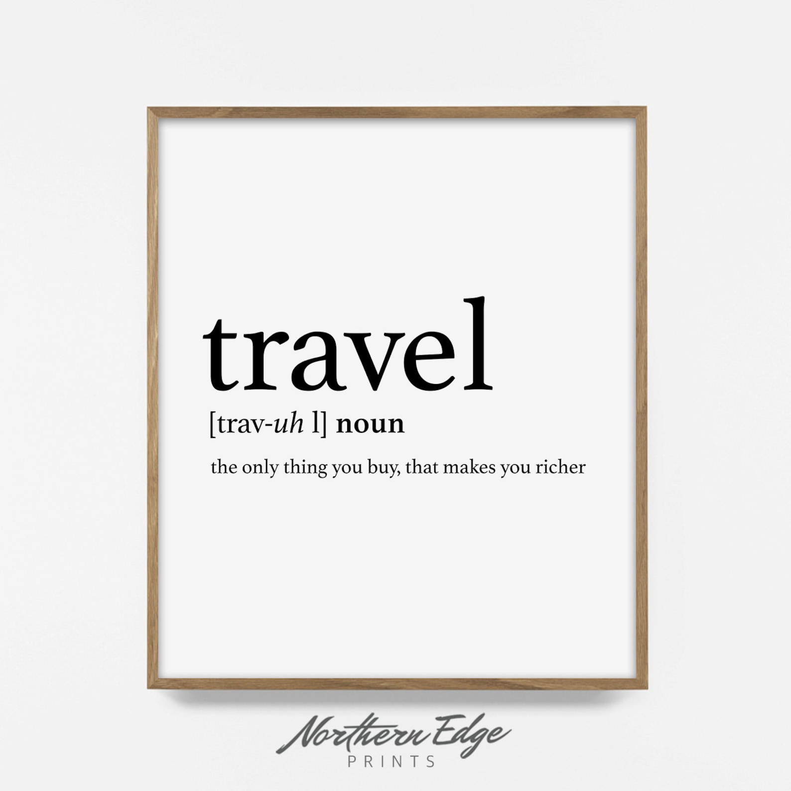 Travel Quote Print Printable Travel Art Travel Definition - Etsy