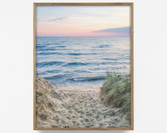 michigan sunset, coastal sunset print, sunset ocean print, coast art, California sunset, shoreline print, sunset beach photo, ocean 202024