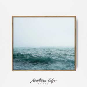 ocean fog print, wave print, ocean print, ocean art, ocean fog art, wave fog art, turquoise water print, turqoise beach print, wave art