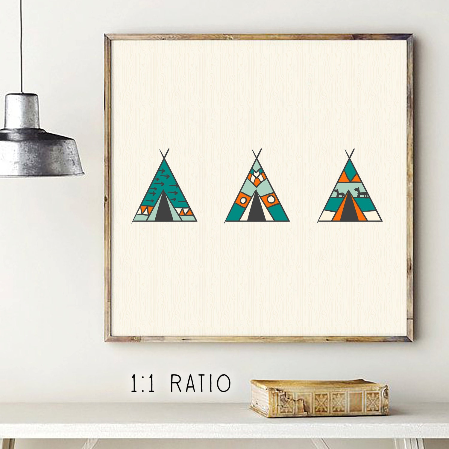 Teepee Printable Print Children's Room Decor Poster | Etsy
