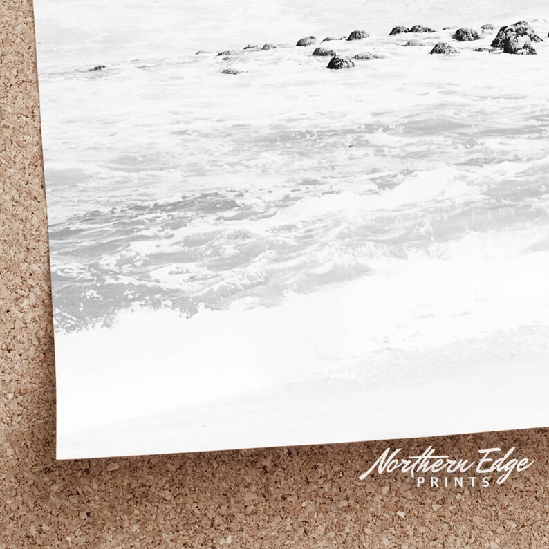 gray waves fine art prints printable water bw beach fine art wall hanging water art bw ocean photo black and white print ocean print