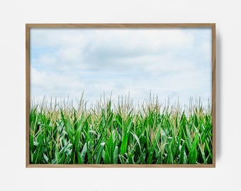 beautiful corn field print, country art, rustic country, farm house decor, farmhouse, cabin print, spring print, farm art, southern 202077