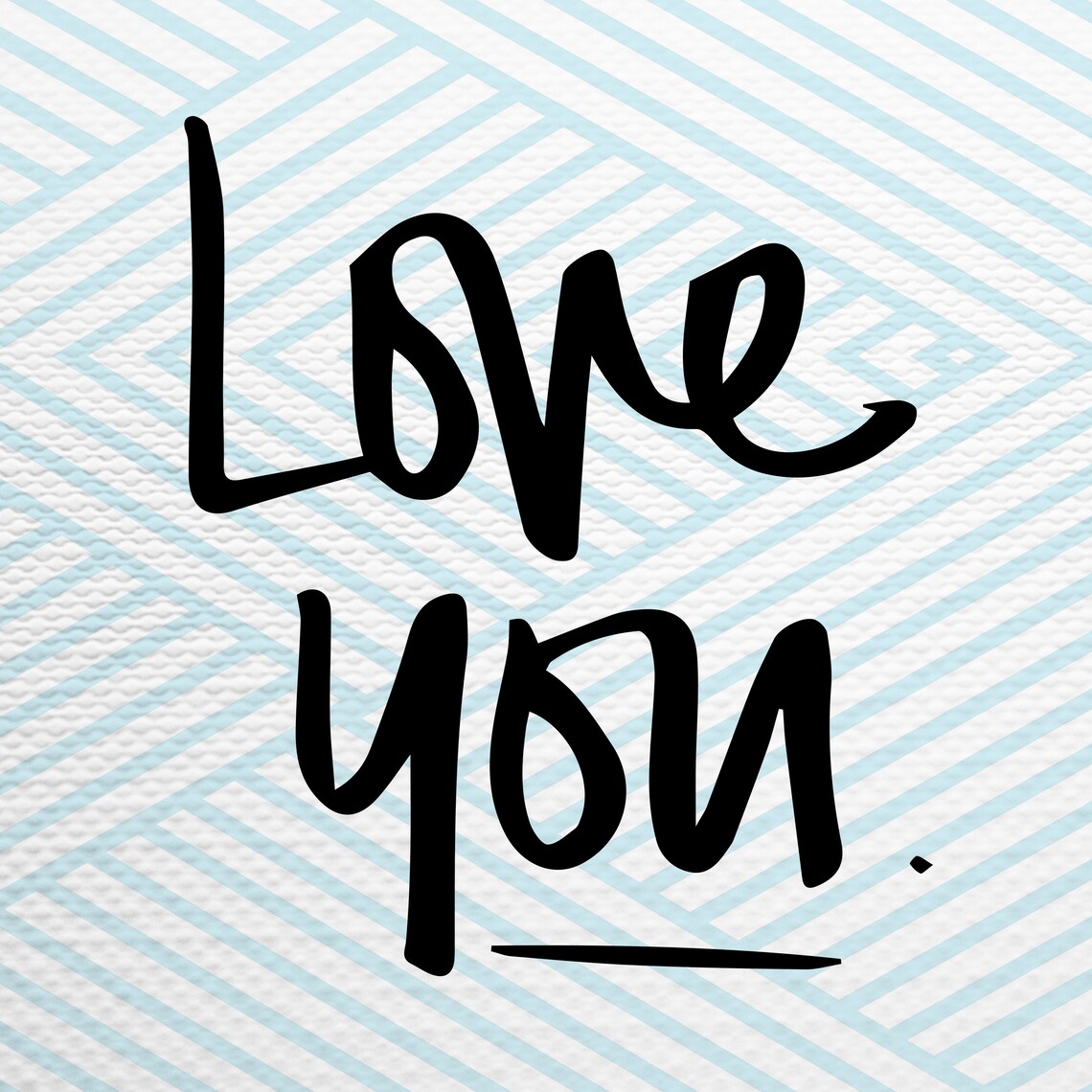 Love you print love wall print romantic quote art wedding Etsy