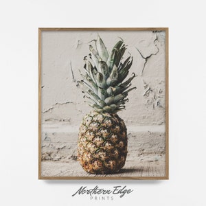 Pineapple Print, Pineapple Art, Tropical Print, tropical art, tropical poster, Fruit Print, Pineapple Wall Art, Pineapple Decor, Pineapple image 1