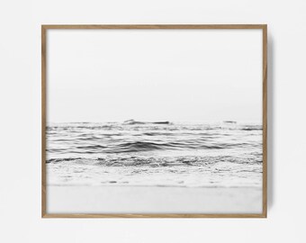 ocean waves, bw art, printable photography, coastal print, minimalist beach art, beach waves, beautiful beach, ocean print, surf photo, boho