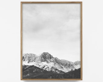 Mountain Wall Art, Printable Mountain Print, Modern Art, Nature Landscape, Nature Print, minimalist nature print, nordic wall art, Mt Photo