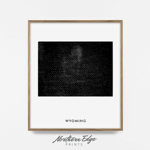 Carte du Wyoming, oeuvre d'art imprimable, impression des États-Unis, imprimable US, collage mural de style loft, cadeau de mariage, 8 x 10, impression de toutes tailles, état imprimable