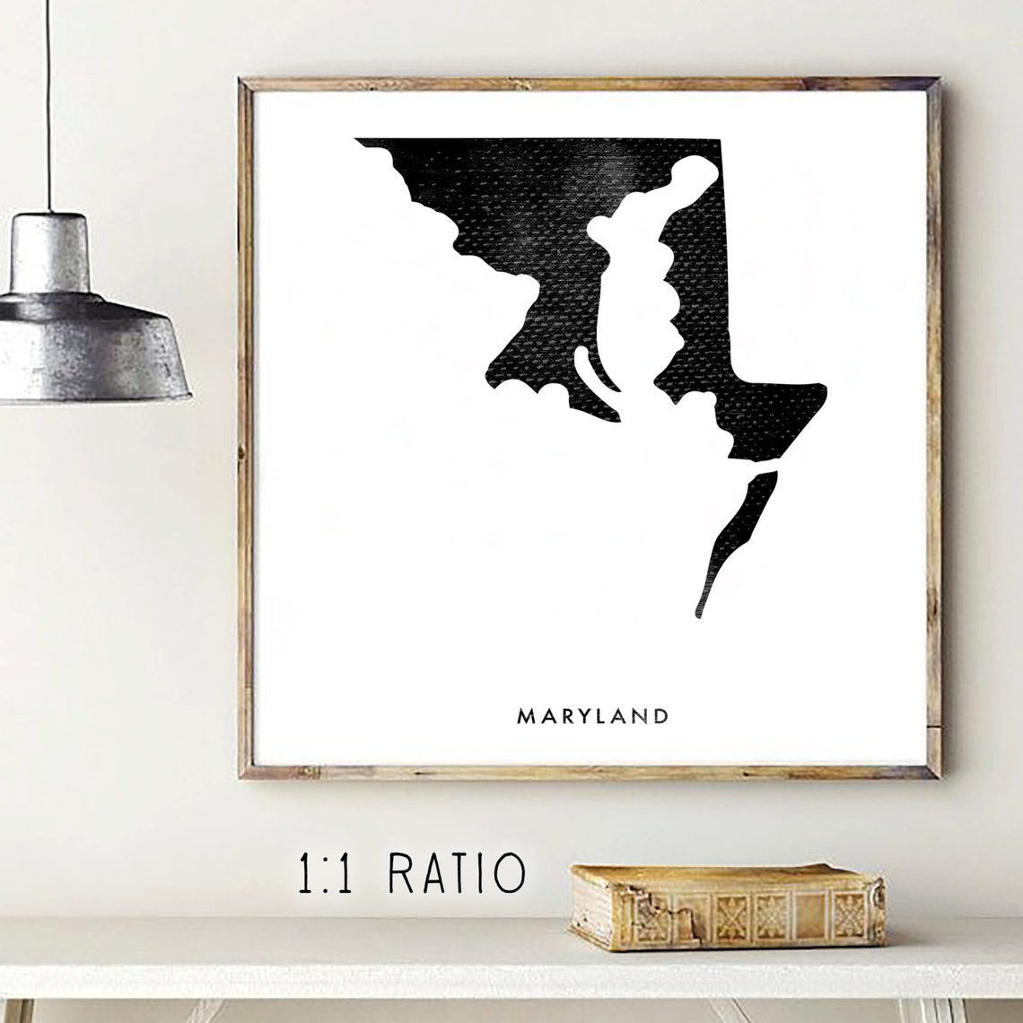 Maryland Map Printable Art United States Print Printable | Etsy