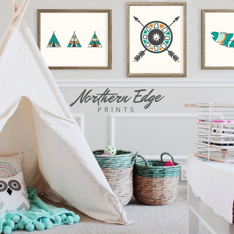 Teepee Printable Print Children's Room Decor Poster Etsy