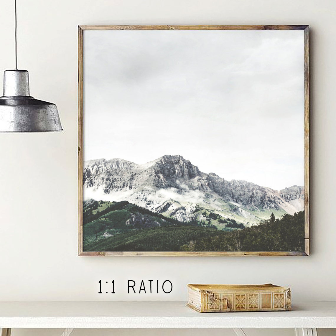 Mountain Wall Art Printable Mountain Print Rustic Art | Etsy