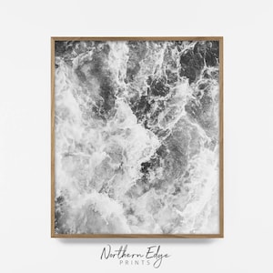 sea foam wall print, boho beach art, ocean wave wall print, beautiful sea foam photo, retro beach artwork, surfing print, ocean wall art