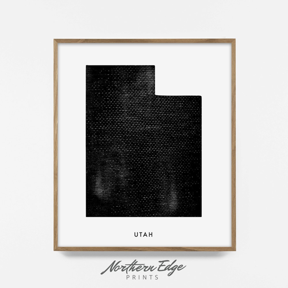 Utah Map Printable Utah State United States Print Printable - Etsy