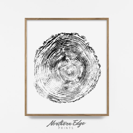 Log Ring Print Tree Ring Print Wood Ring Art Log Ring Art Tree