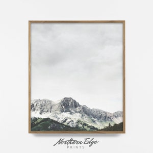 Berg Wandkunst, Bergdruck, rustikale Kunst, Natur Landschaft, Naturdruck, minimalistischer Naturdruck, nordische Wandkunst, Mt Photo