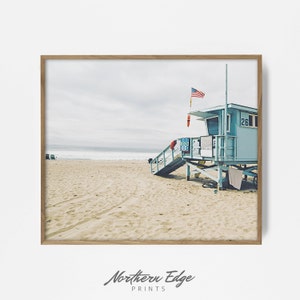 lifeguard station print, lifeguard beach decor, boho surf print, surf wall decor, lifeguard artwork, beach surf print, california artwork