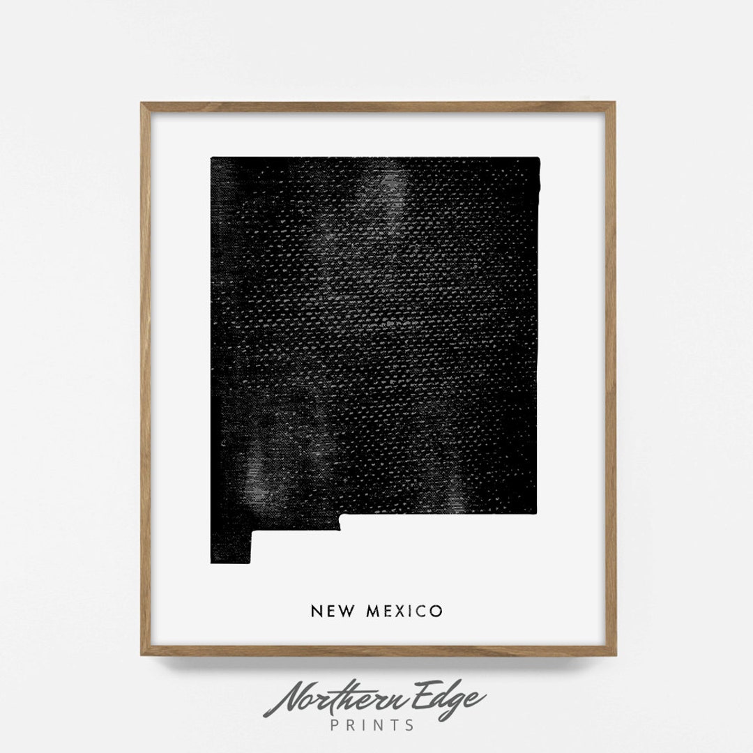 New Mexico Map, Printable Art, United States Print, Printable US, Loft ...